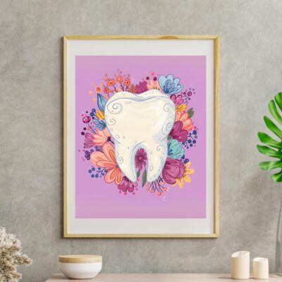 Dentist Creative Tooth Decor Wall Art