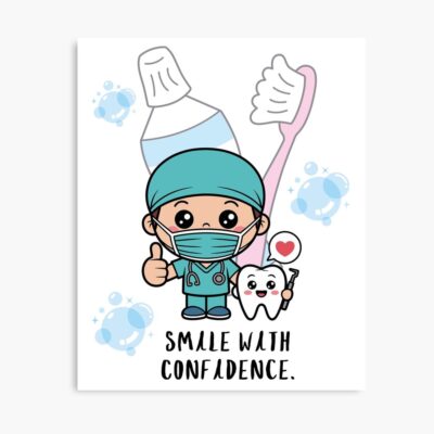 Smile With Confidence Cute Dentist Poster