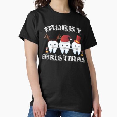Merry Christmas Dentist Holiday Design T-shirt