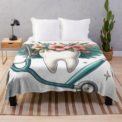 Dentist Care Simple Design Throw Blanket