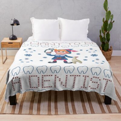 Hermey The Elf Future Dentist Throw Blanket