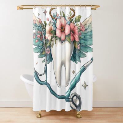 Dentist Care Simple Design Shower Curtain