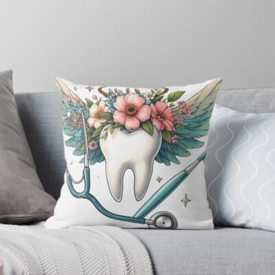Dentist Care Simple Design Throw Pillow