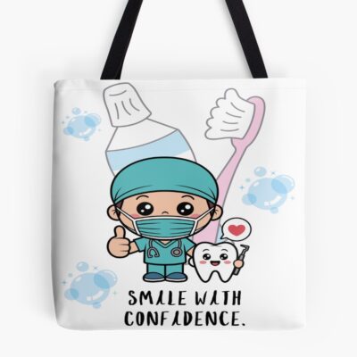 Smile With Confidence Cute Dentist Tote Bag