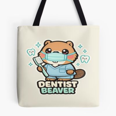 Dentist Beaver With Toothbrush Tote Bag